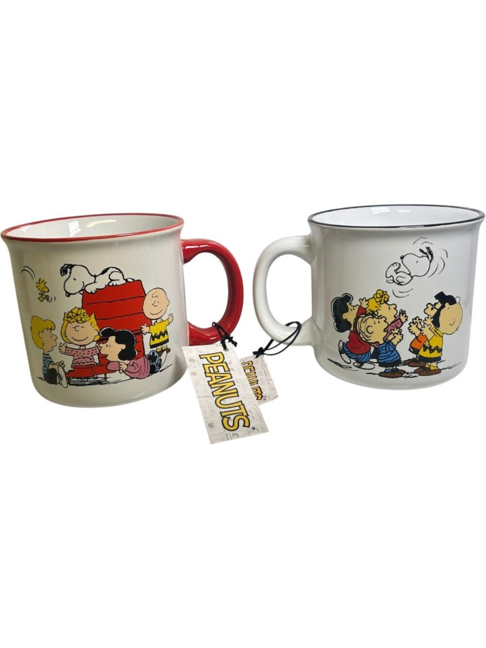 Peanuts Snoopy Woodstock Mug Set Gibson Homewares Flowers Hearts Ceramic 21oz